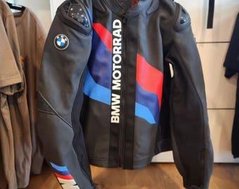 BMW Motorrad leren racejack heren, echt rundleer CE-pantser motorkleding