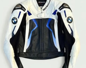 BMW Motorrad leren racejack heren, echt rundleer CE-pantser motorkleding