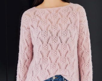 Molde para Blusa de Tricô com Renda | Suéter Leve Feminino | Blusa de Tricô de Algodão com Renda (PDF)