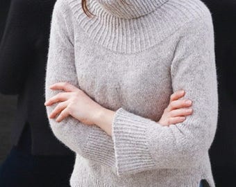 Top-Down Round Yoke Sweater PDF Knitting Pattern