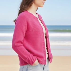 Knitting Pattern Round Yoke Cardigan PDF