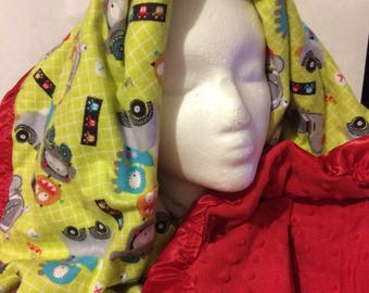 Monster bubble minky blanket