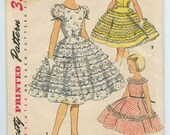 1950er Jahre Einfachheit 4984 Mädchen Sommerkleid Party Kleid Full Circle Skirt Brust 25 Jahrgang Schnittmuster