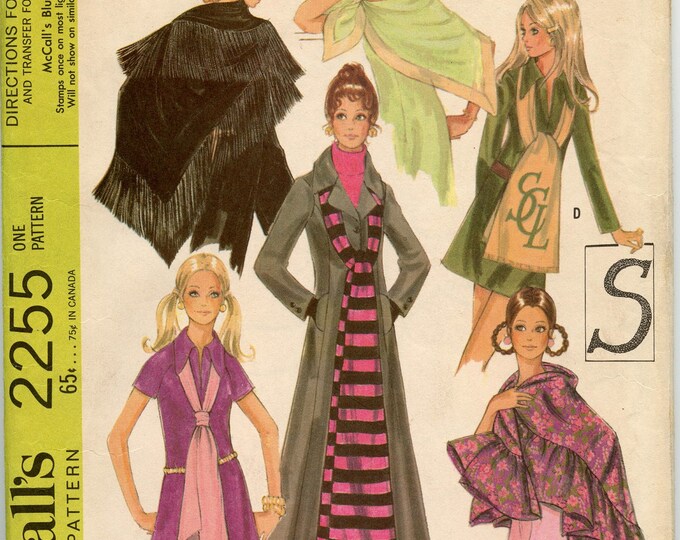1960s Mccalls 2255 Directions for 6 Scarves and Transfer for 6 Inch