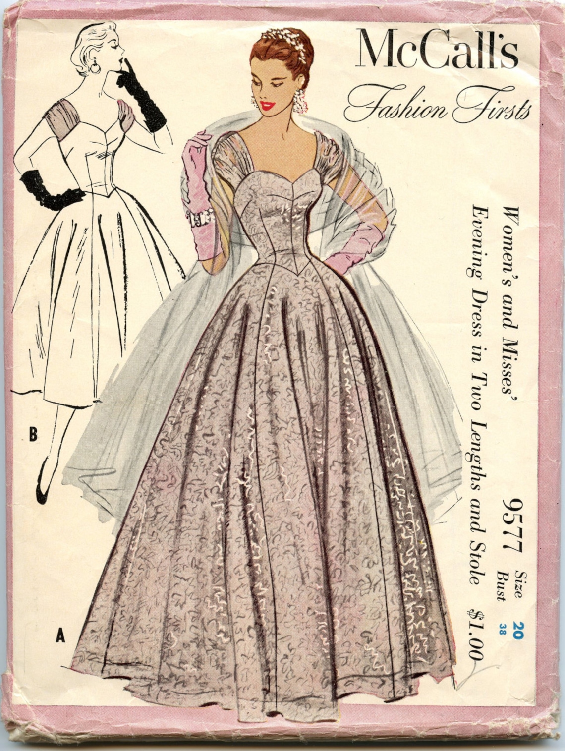 1950s Vintage Sewing Pattern McCalls 9577 Fashion Firsts Etsy