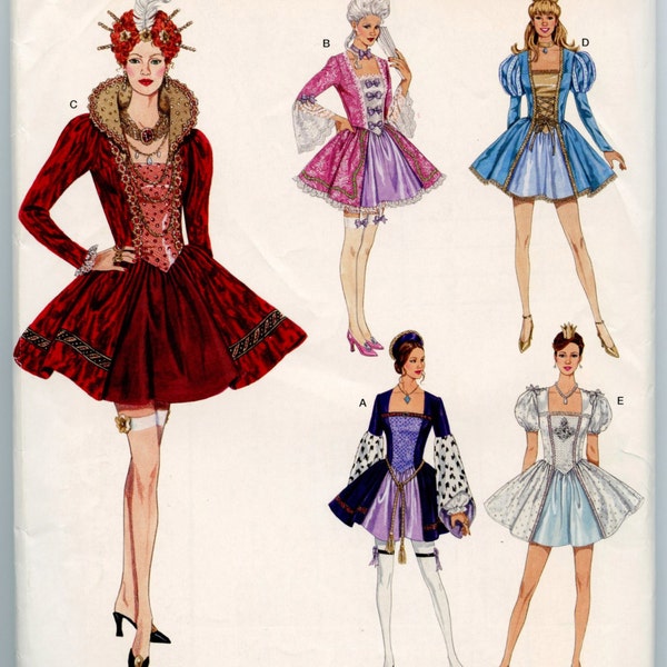 Simplicity 2832 Halloween Costume Sewing Pattern Misses Renaissance Princess Queen Dress Costume Sizes 6 - 12 UNCUT