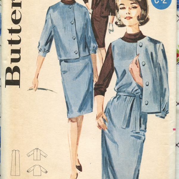 années 1960 2851 Butterick Misses pull, veste et chemisier motif Vintage couture patron buste 34 non découpé