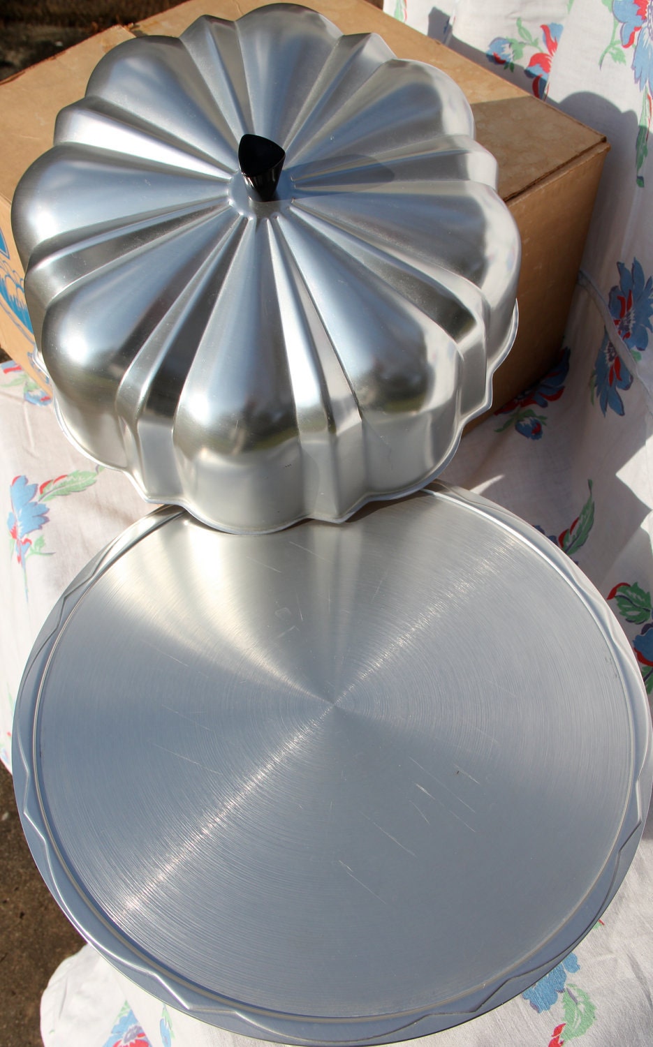 Vintage NORDIC WARE Aluminum BUNDT Cake Stand with Cover and Etsy