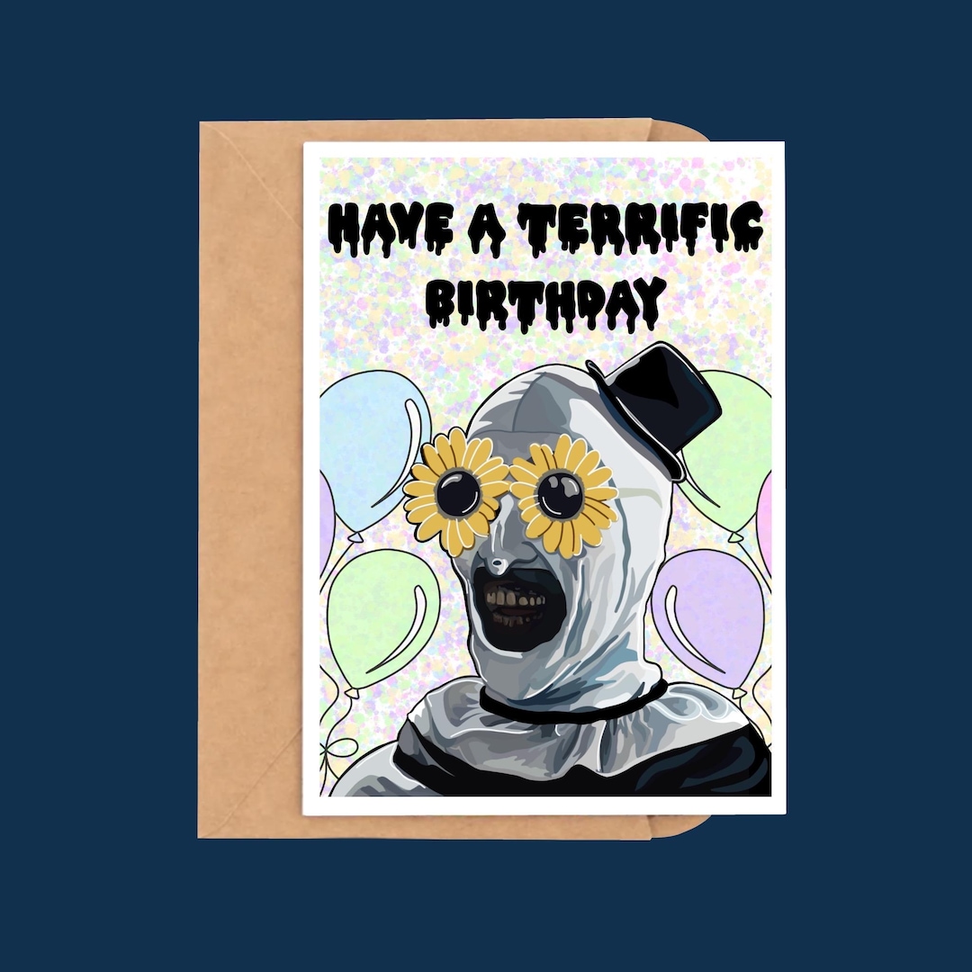 Terrifier - Art the Clown Birthday Card - Etsy