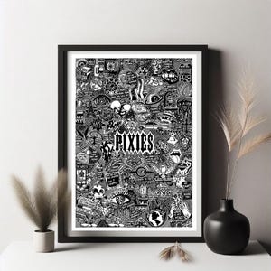 Konsttryck med älvor, musik, konst A5 A4 oramat