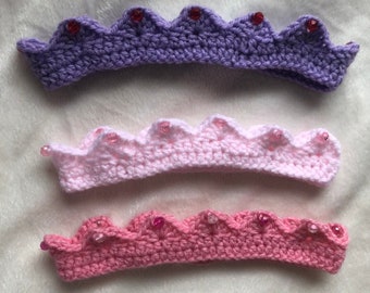 Crochet baby crowns