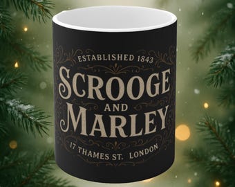 A Christmas Carol Mug, Bookish Mug, Gift For Dickens Lover, Gift For Bookworm, Library Mug, Scrooge And Marley Mug, Christmas Gift