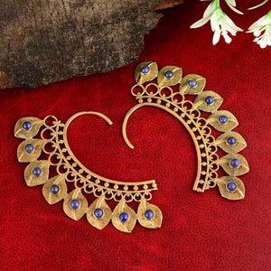 Statement Ear Cuff, Brass Ear Wrap, Boho Ear Jewelry, Handmade Ear Cuff, Gift For Her