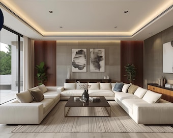 Luxury Living Room Zoom Background: Home Office, Virtual Meeting (Digital Download)