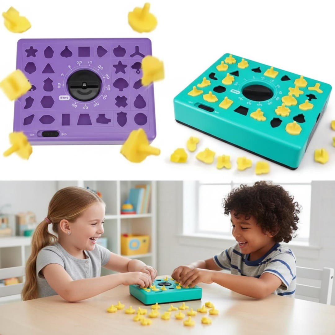 Timing Puzzle Game – Pop-up Shape Matching Board for Kids & Family - Etsy