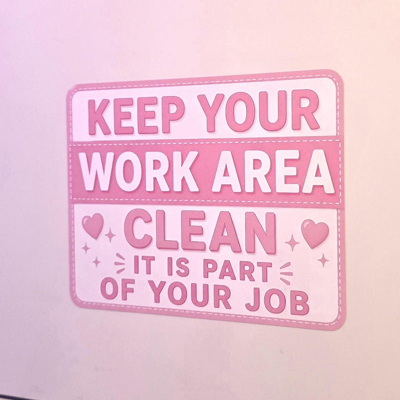 Clean Area. Sign Sticker Keep Office Clean Sign - Etsy