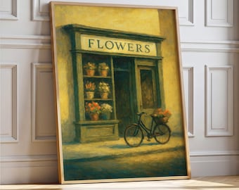 French Flower Market Print: Vintage Botanical Art (Digital Download)