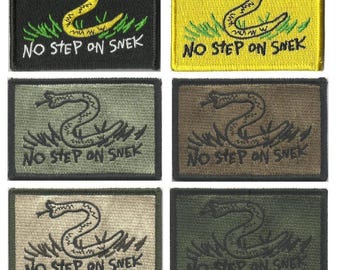 buckup tactical morale patch hook no step on snek - 2"x3" tactical patches