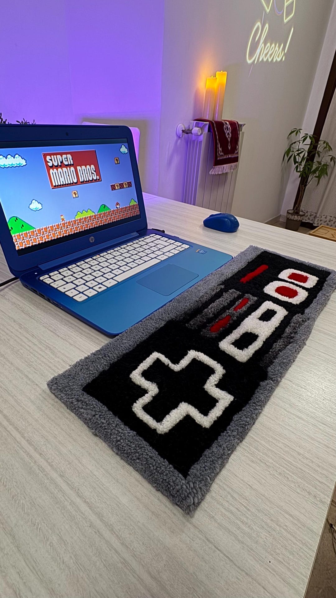 Nes Controller Rug Retro Style Nintendo Controller Keyboard Rug - Etsy