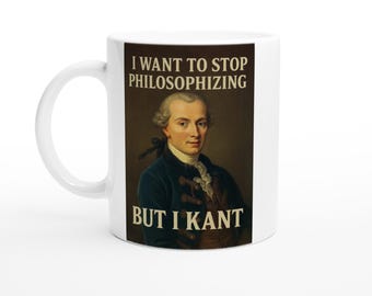 Tasse drôle de philosophie de Kant | Cadeau philosophe