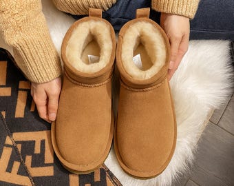 Shearling Lined Suede Ankle Boots | Cozy Winter Booties