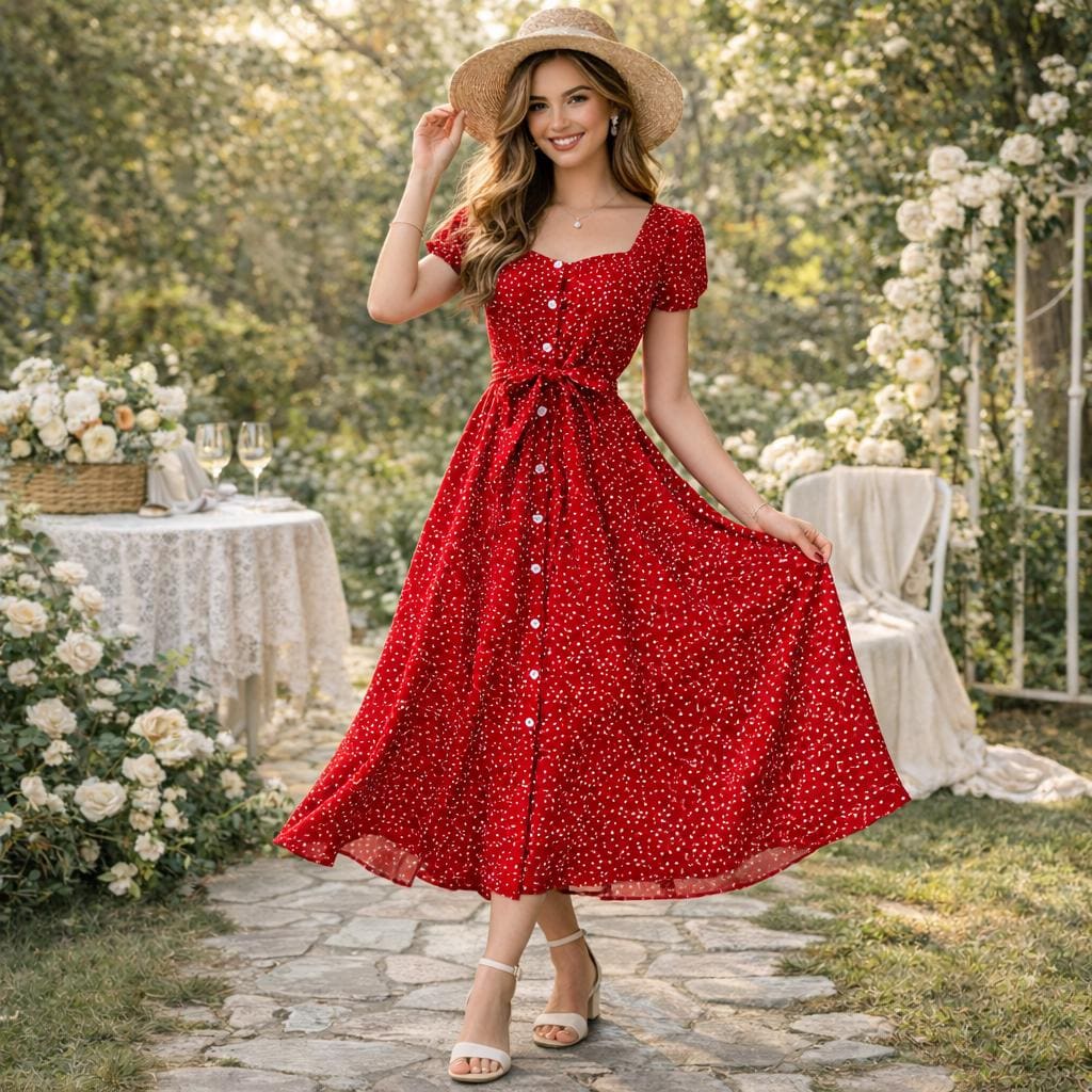 Petite Red Dresses - Etsy