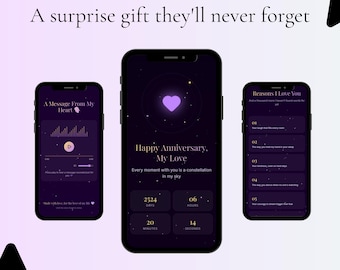 Personalized Love Story Website | Custom Anniversary Digital Gift (24 Hour Delivery)