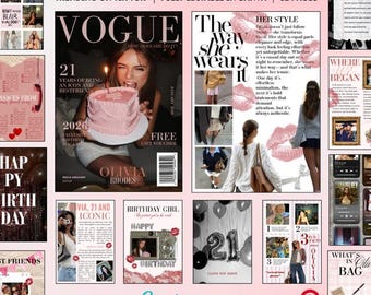 Birthday Magazine Template