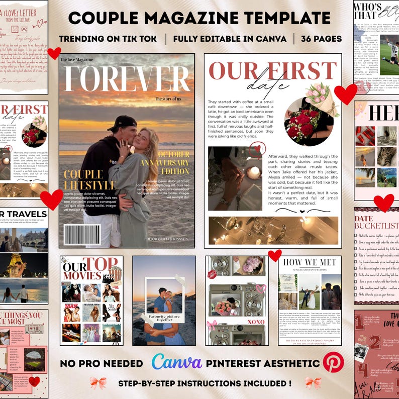 Valentines Couple magazine template image 1