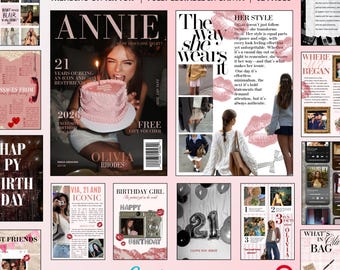 Modèle de magazine d'anniversaire