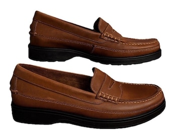 Vtg Bass Flex Commodity Mens Size 10.5M Shoes Leather Penny Loafers Brown EUC Bass Penny Loafers - Etsy main image 4