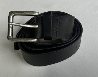 Vintage Black Leather Classic Belt Men's Size 40 Business Casual Western Cowboy