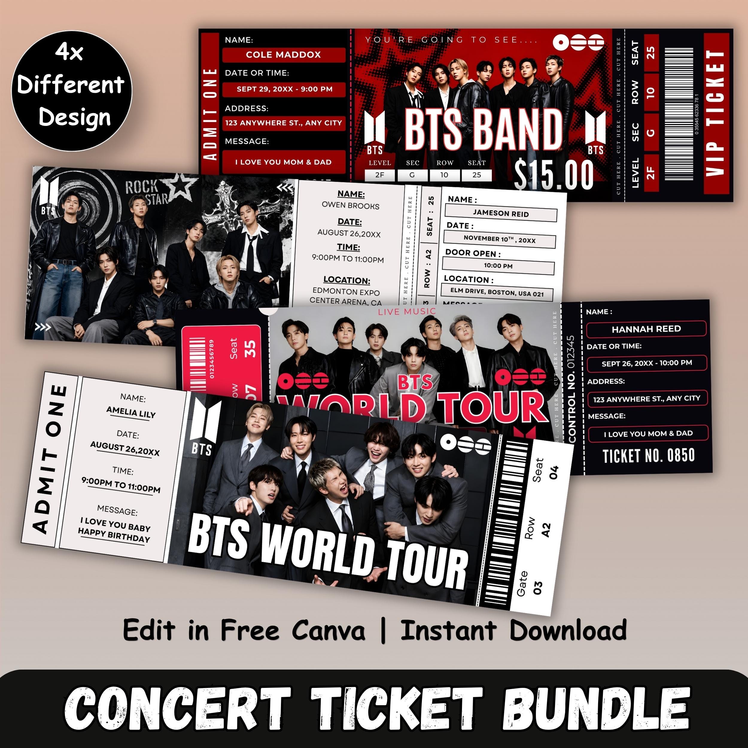 Bts concert ticket - Etsy 日本