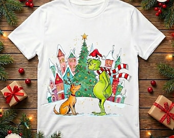 Sassy Green Christmas Creature PNG | Hand Drawn Christmas Characters png, Preppy dog Christmas, Christmas Movie png, Vintage Christmas