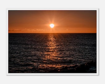 Sunset Sea View Poster - Tranquil Ocean Art Print