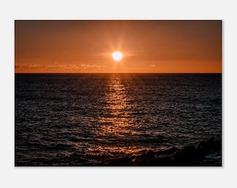 Sunset Sea View Poster - Coastal Wall Art
