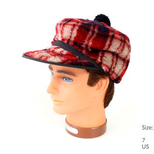50s Mens Winter Hunting Style Bill Cap Hat | Vintage