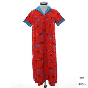40Büste 60er Jahre &#39;Ui Maikai&#39; Hawaii Kleid | Authentisches Vintage Mod Hawaiianisches Muu Muu Kleid (40Bust)