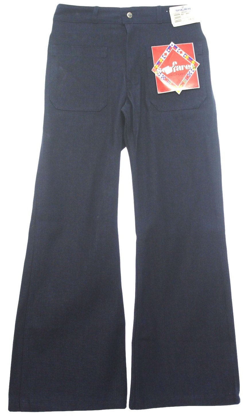 31W/32L - Seafarer Navy Bellbottom Jeans Pants - Mens New