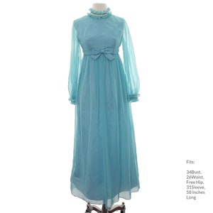 34Bust 60s Lorrie Deb Designer Maxi Prom or Cocktail Dress