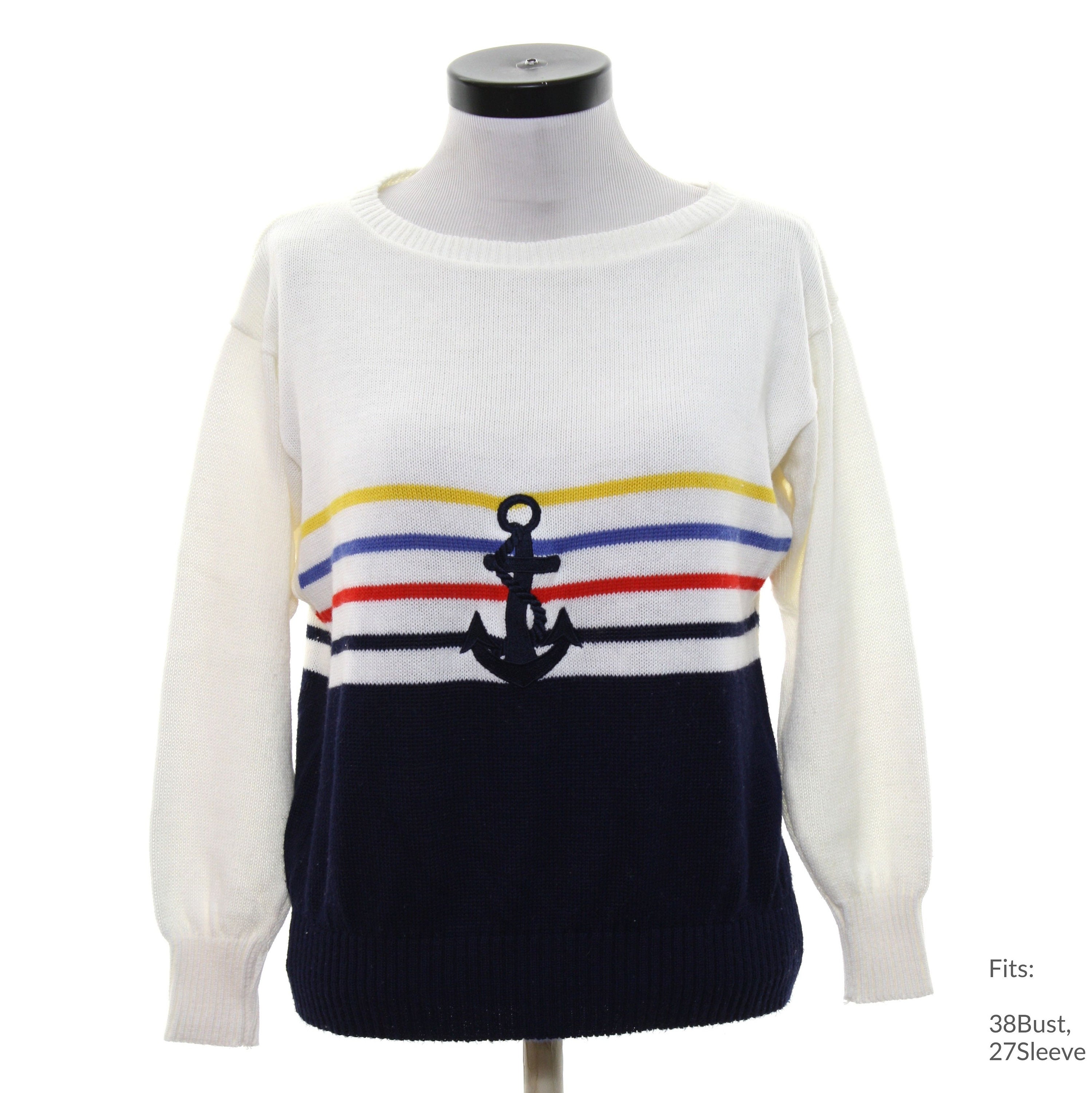 トップス 60s 70s sailor design pullover shirt USA 60s 70s sailor design pullover shirt USA