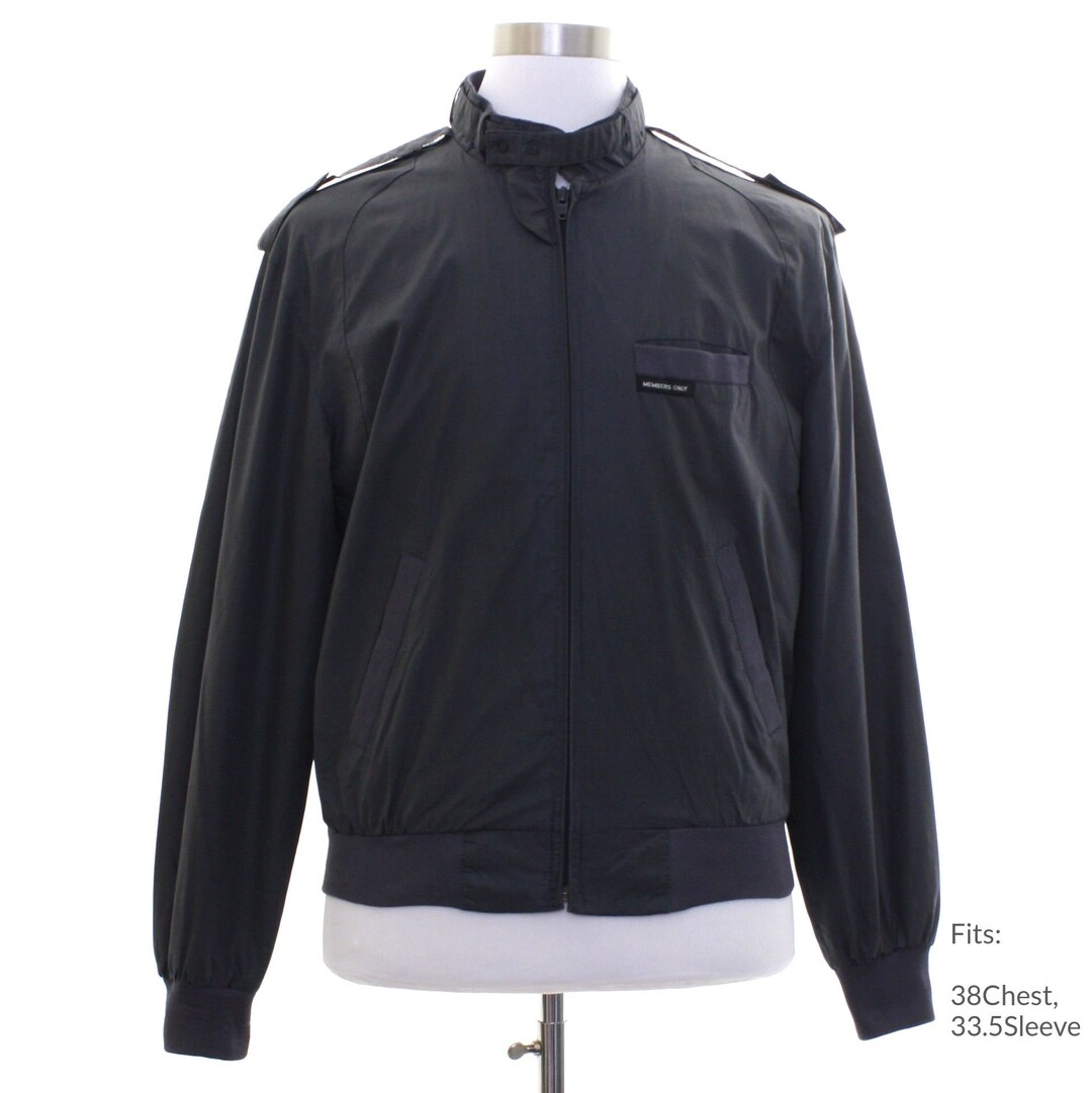 Small 80s Mens Members Only Jacket | Vintage Long Sleeve