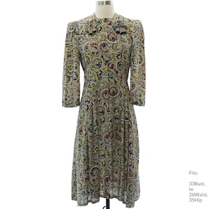 33Bust 40s Dress | Authentic Vintage Fab Forties Dress (33Bust, to 26Waist, 35Hip)