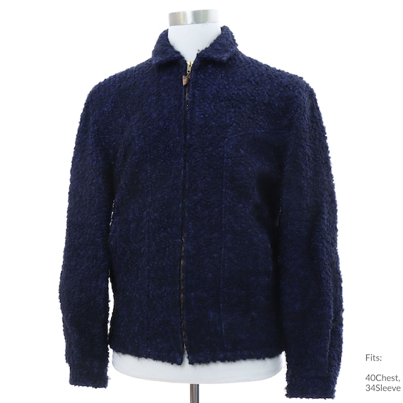 50s rayon conmatic zip jacket