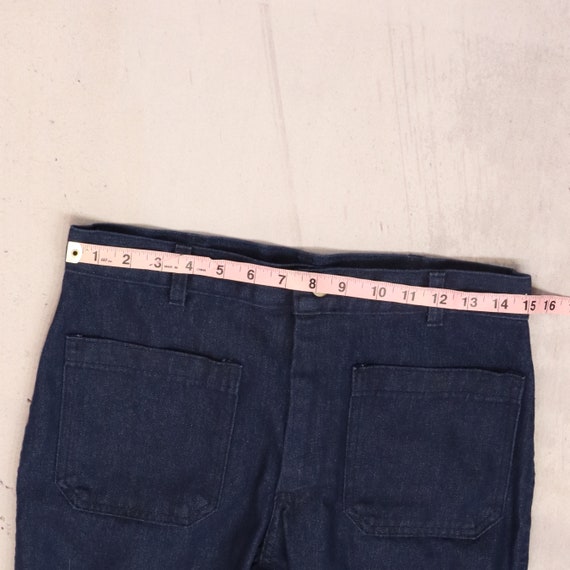 31W/36L - Seafarer Navy Bellbottom Jeans Pants - … - image 6