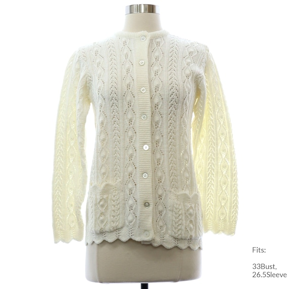 XS 60s Womens 'julie' Cardigan Sweater Vintage Long Sleeve