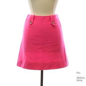 28Waist 60s 'Home Sewn' Mod Skirt | Authentic Vintage Mod Hip-Hugger Skirt (34 Hip)