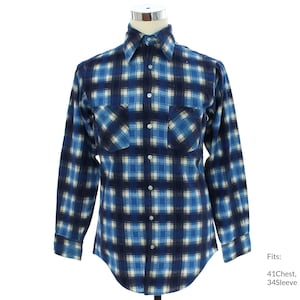 Medium 70s Mens JC Penney Flannel Shirt | Vintage Long sleeve Flannel (41Chest, 34Sleeve)