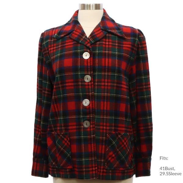 Large 50s Womens Pendleton 49ers Jacket | Vintage Long sleeve (41Bust, 29.5Sleeve)
