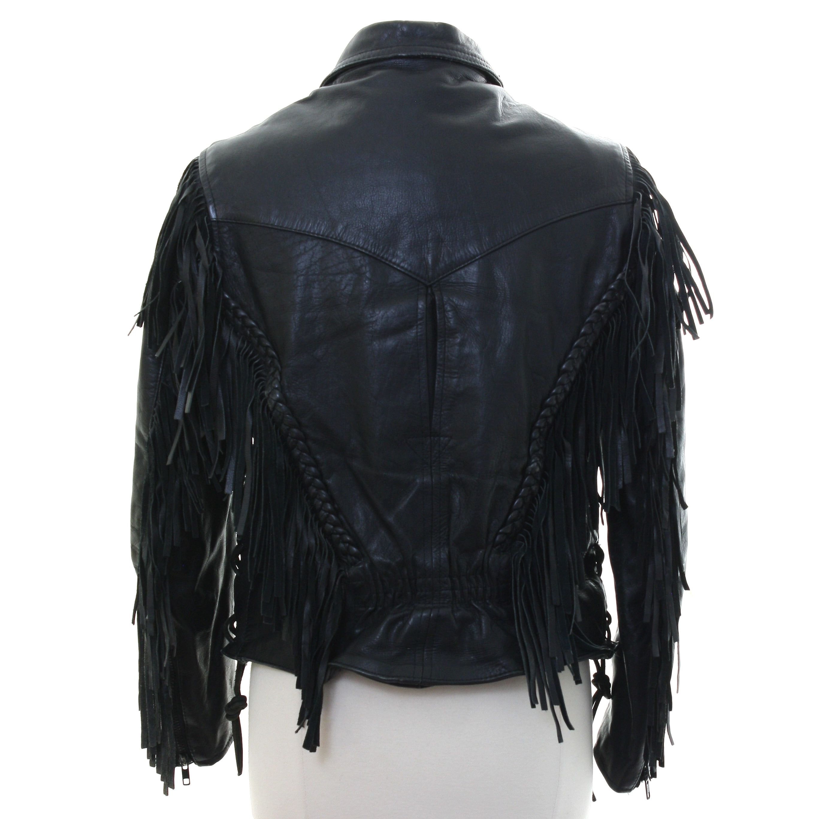Large 90s Womens Route 66 Leather Jacket | Authentic Vintage